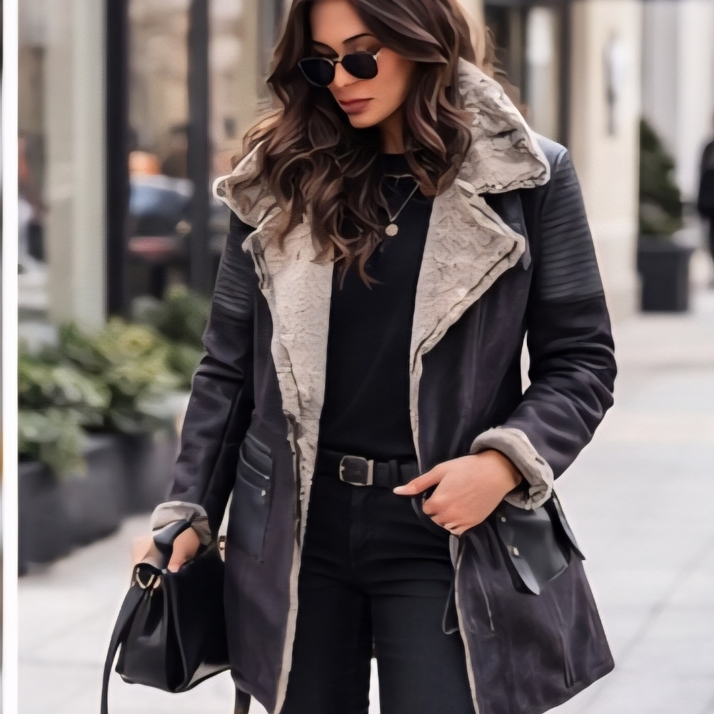 Mark New York By Andrew Marc Faux Shearling Coat.